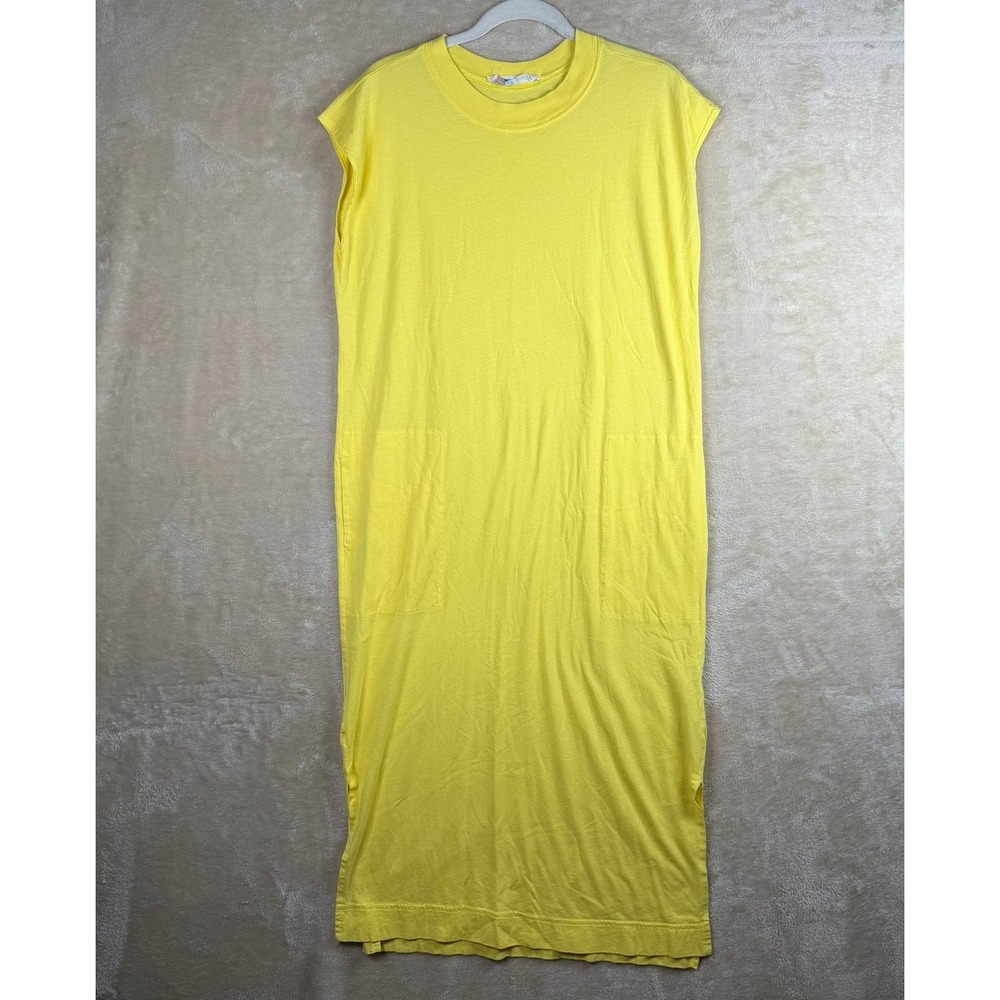 Free People Beach Womens S Yellow Sleeveless Maxi Dress Swim Cover‎ Pockets
